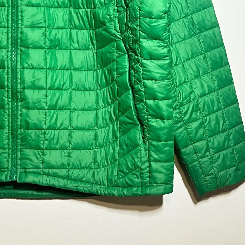 The North Face Men EUC Green Thermoball Eco Zip Quilted Puffer Jacket Size XXL